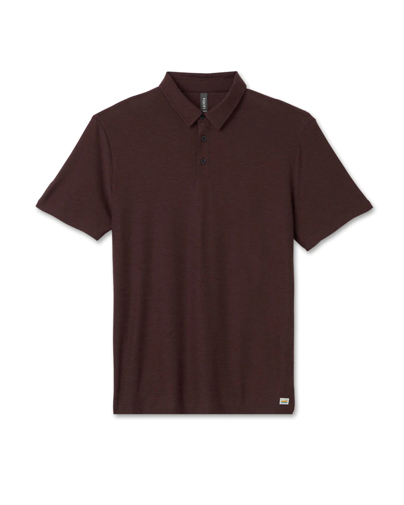 Vuori Men's Strato Tech Polo Mahogany Heather