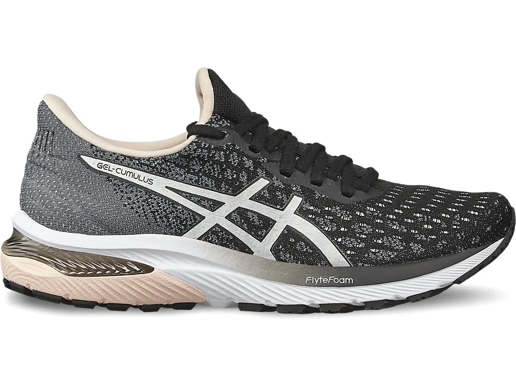 Asics Women s Gel Cumulus 22 Knit Black White