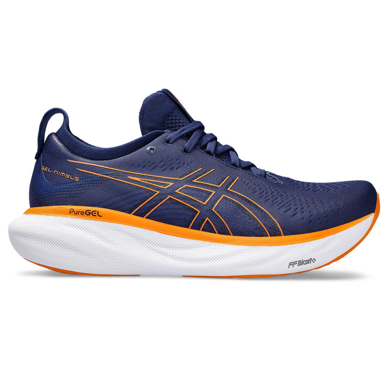 Asics Men s Gel Nimbus 25 Deep Ocean Bright Orange